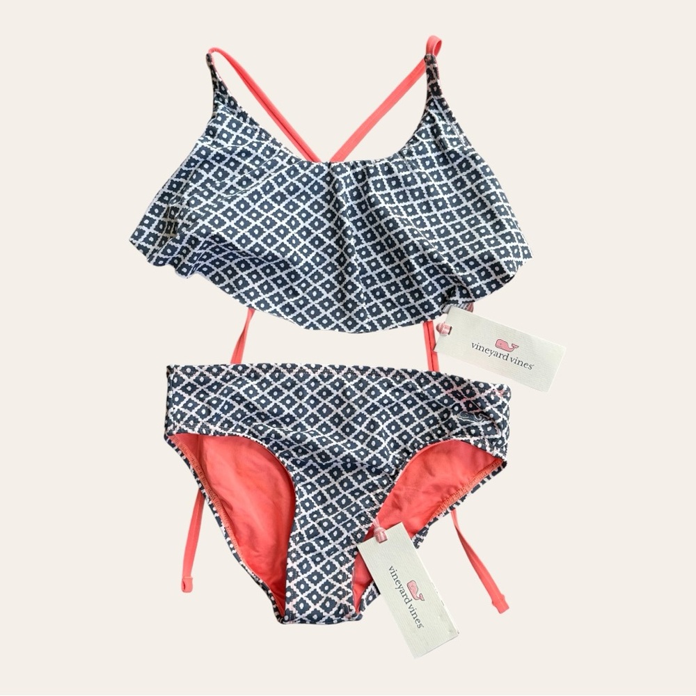 Vineyard Vines Faded Indigo Girls Bikini NWT